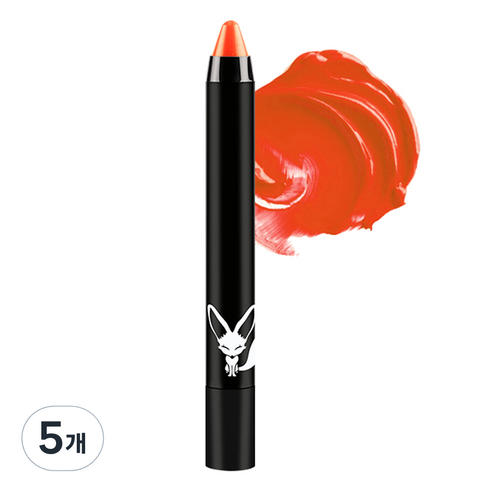 르나르도 립 크레용 2g, T06 트로피컬 오렌지, 5개