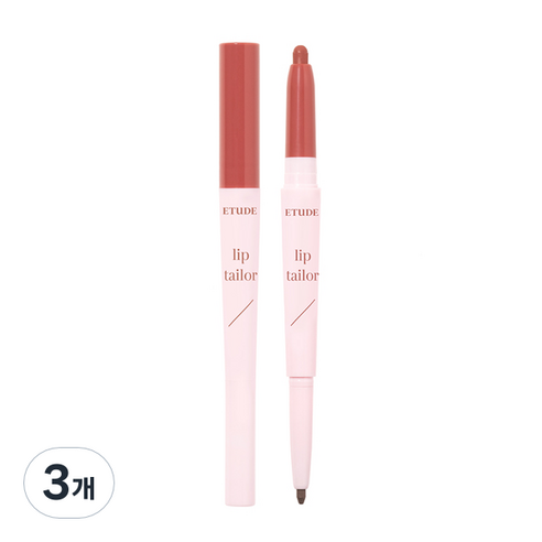 에뛰드 입꼬리 메이커 립스틱 0.6g + 립 라이너 0.2g, 01 더스티 살몬, 3개
