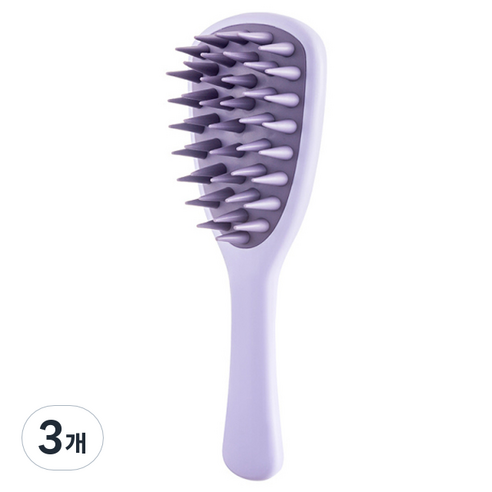 투인원 두피 마사지 샴푸 브러쉬, 1개, 퍼플