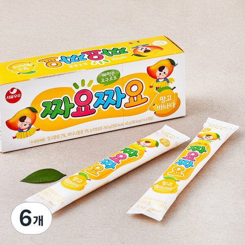 서울우유 짜요짜요 망고바나나 6개입, 240g, 6개