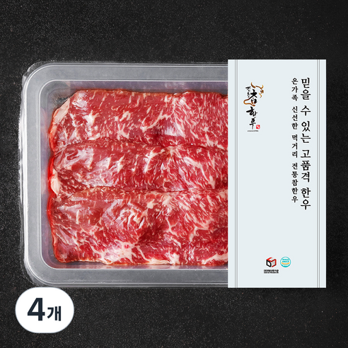 전통참한우 1등급 채끝 구이용 (냉장), 200g, 4개