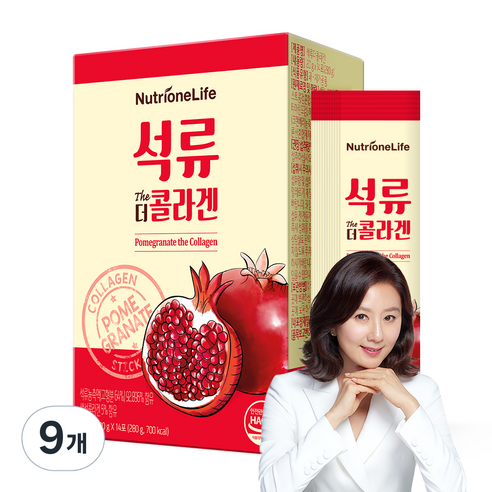 뉴트리원 석류 더 콜라겐 14p, 280g, 9개