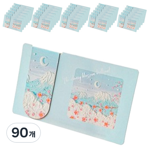 마켓감성 유화 풍경 북마크 책갈피, 겨울설산, 90개