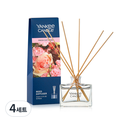 양키캔들 리드 디퓨저 35.4ml, 프레쉬컷로즈, 4세트