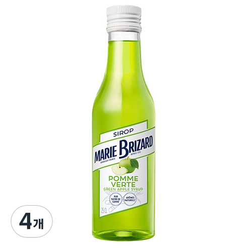 마리브리자드 그린애플 시럽, 250ml, 4개