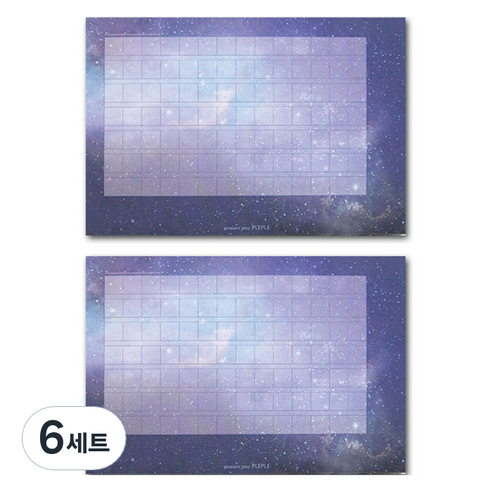 마음더하기 원고지 가로형 메모지 2p 세트, 은하수, 6세트