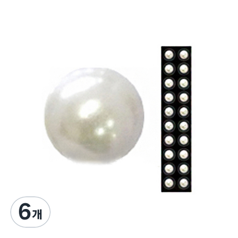 와사비네코 미미츠보 쥬얼리 귀지압패치 L 4.0mm 20p, 화이트진주20pcs_L(4.0mm), 6개
