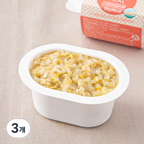 얌이밀 초중기 1.5단계 만6~7개월 이유식, 100g, 3개, 혼합맛(소고기/단호박/브로콜리)
