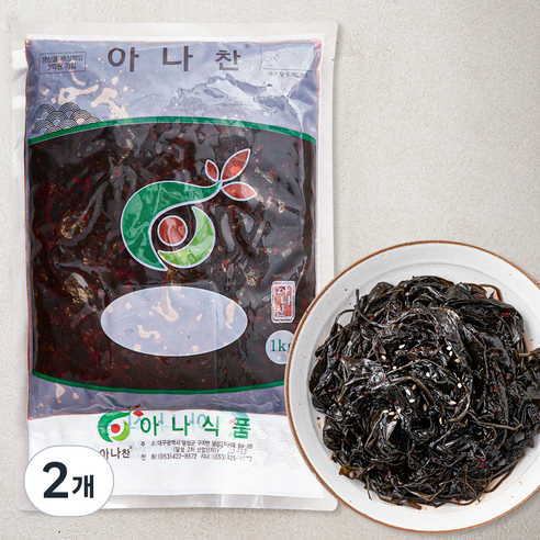 아나찬 고추잎무침, 1kg, 2개