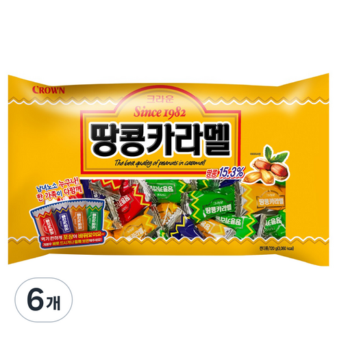 땅콩카라멜, 720g, 6개