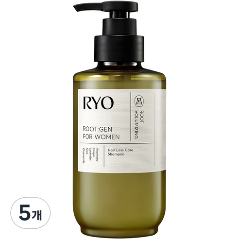 려 루트젠 여성용 탈모증상전문케어 샴푸, 5개, 353ml
