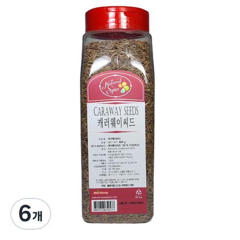 내츄럴스파이스 캐러웨이 씨드, 450g, 6개