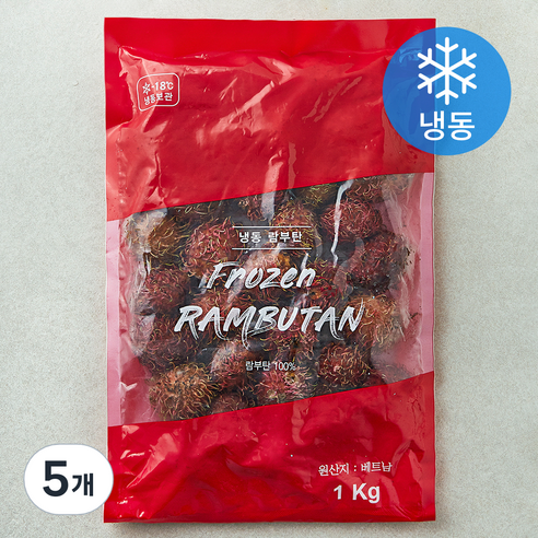 참맘 신정푸드 람부탄 (냉동), 1kg, 5개
