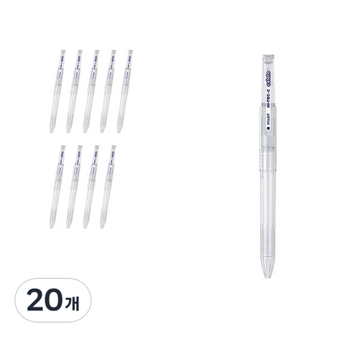 파이롯트 콜레토 2색 홀더바디 LHKC10C, 투명, 20개