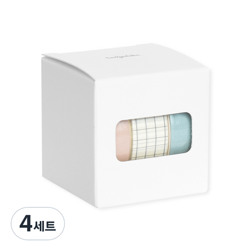 왈가닥스 아르떼 마스킹 테이프 플랜 15mm x 10m 3종 세트, Cotton candy, 4세트