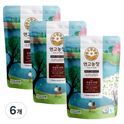 연고농장 우엉차 삼각티백, 1g, 25개입, 6개