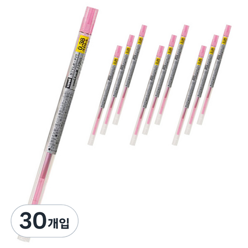 스타일핏 유니 시그노 젤잉크 리필심 UMR-109 0.38mm, 로즈핑크, 30개