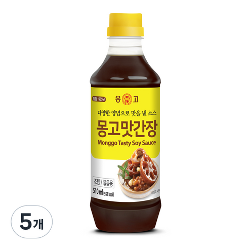 몽고간장 맛간장, 510ml, 5개