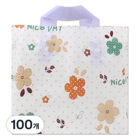 아이엔피 LDPE 손잡이 비닐백 대 40 x 30 cm, 11 나이스플라워, 100개