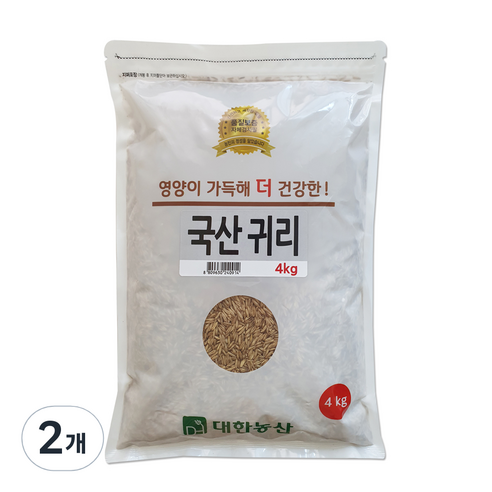 대한농산 국산 귀리, 4kg, 2개