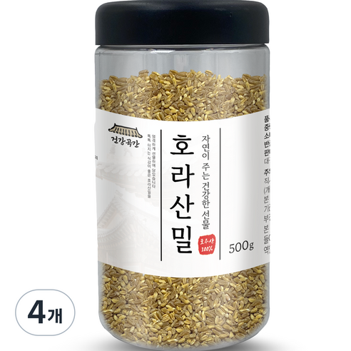 건강곡간 호라산밀 통, 500g, 4개
