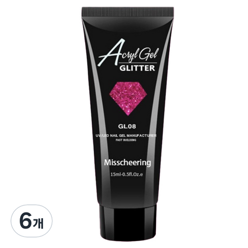 에스떼오뜨젠 스위스녹스 셀프 인조 손톱 연장 폴리젤 15ml, GL08, 6개