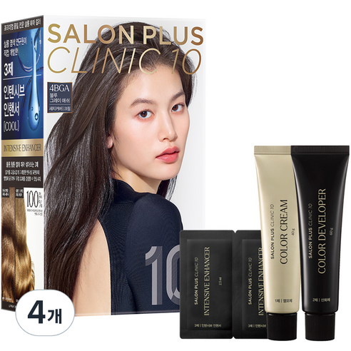 미쟝센 살롱 PLUS CLINIC 10 일반염모제, 블루그레이애쉬, 4개
