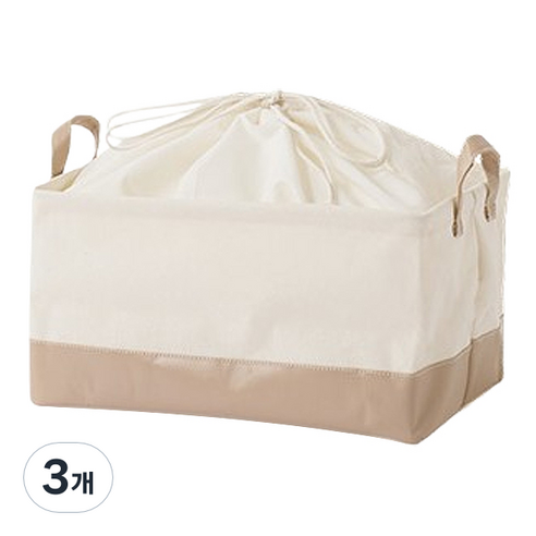 라떼 복조리 바스켓 M, 베이지, 3개