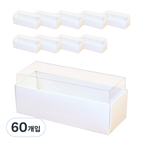 윗투명 뚱카룽 3구 마카롱 상자 5213, 혼합 색상, 60개입