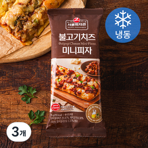 서울우유 불고기치즈 미니피자 (냉동), 95g, 1개입, 3개