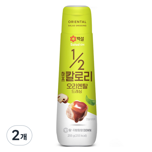 백설 하프칼로리 오리엔탈 드레싱, 255g, 2개 255g × 2개, 255g × 2개 섬네일