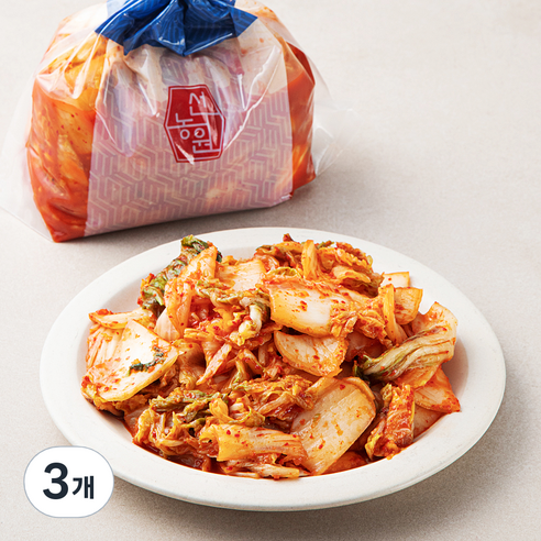선농원 본 썰은 배추김치, 1.2kg, 3개