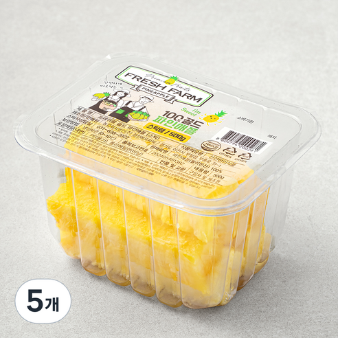 프레쉬팜 골드 파인애플 스틱, 500g, 5개