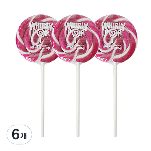 휘리팝 라즈베리향 막대사탕, 6개, 42g