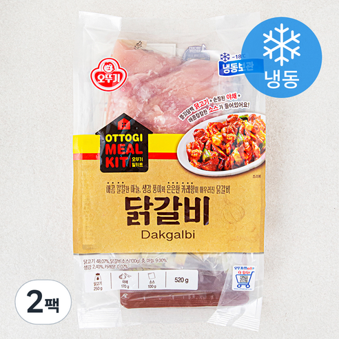 오뚜기 닭갈비 밀키트 (냉동), 520g, 2팩
