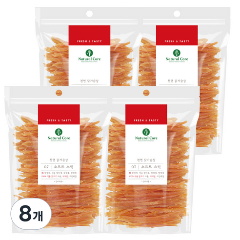 네츄럴코어 강아지 07 치킨 소프트 스틱 건조간식, 닭고기, 180g, 8개