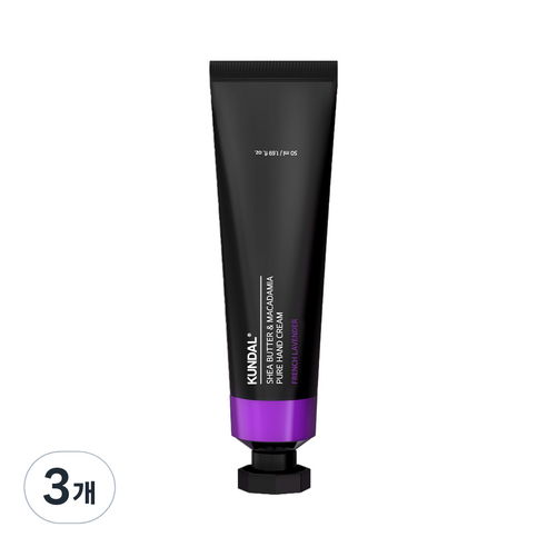 쿤달 시어버터 앤 마카다미아 퓨어 핸드크림 프렌치라벤더향, 50ml, 3개
