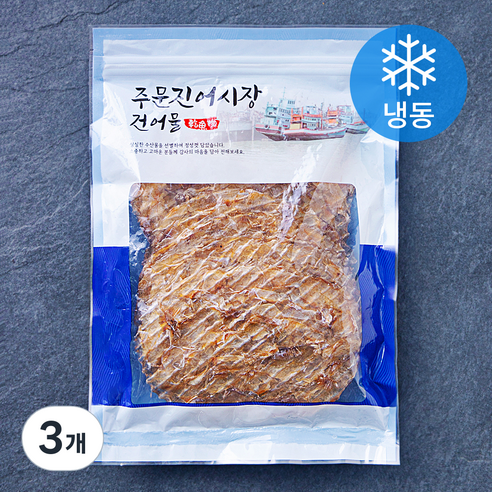 주문진어시장건어물 생생 조미 쥐치포 (냉동), 400g, 3개