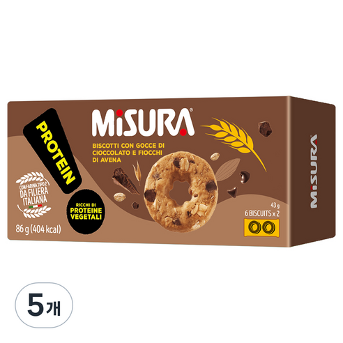 미주라 프로틴 오트밀 비스켓, 5개, 86g