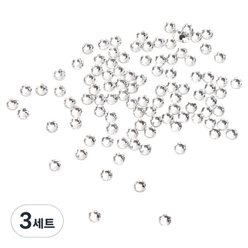 젤로젤로 프리미엄 네일 스톤 2종 x 100p 세트, 3세트, JCS-11 원형 혼합