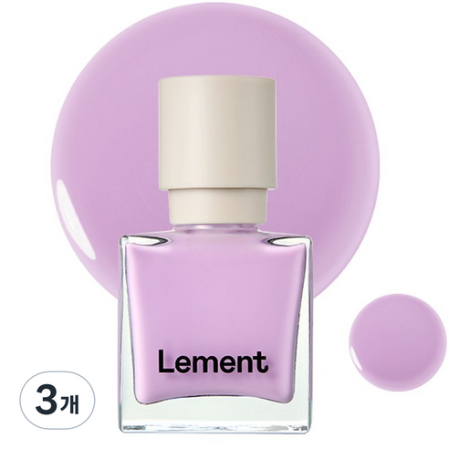 르멘트 컬러 네일, 55 얼리 라벤더, 9.5ml, 3개