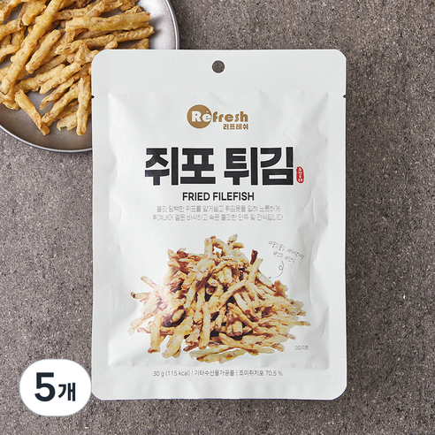 리프레쉬 쥐포 튀김, 5개, 30g