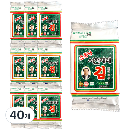 영신식품 소문난 서천 재래김, 15g, 40개