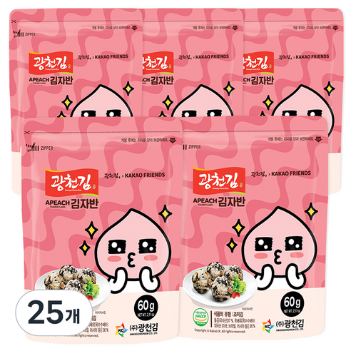 카카오 어피치 자반, 60g, 25개
