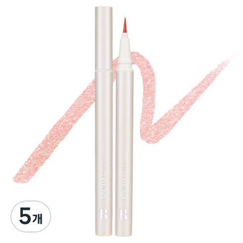 홀리카홀리카 글리츠 아이라이너 0.55g, 03 코랄드롭, 5개