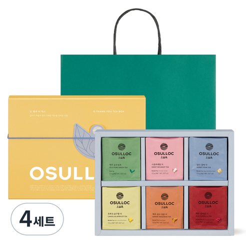 오설록 오 땡큐 티박스 6종 선물세트, 4세트, 단품