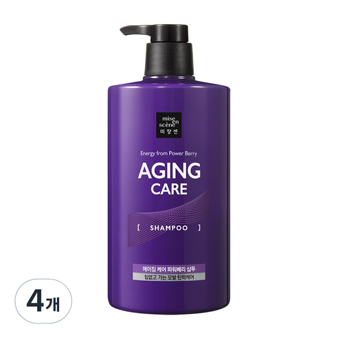 미쟝센 에이징케어 파워베리 샴푸 프루티향, 1000ml, 4개