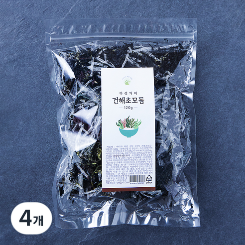 바다가 차린 식탁 5가지 건해초 모듬, 120g, 4개