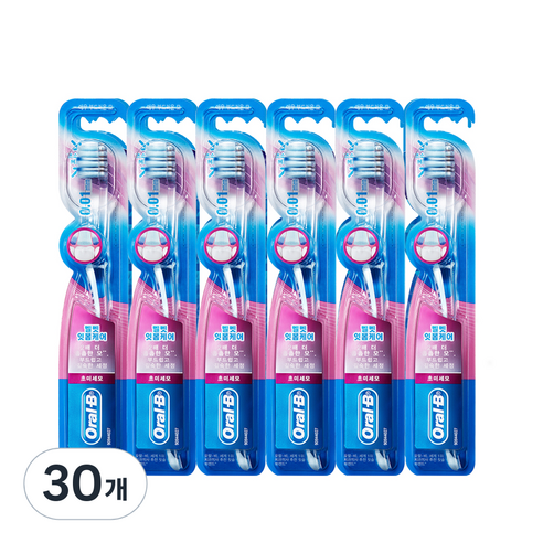 오랄비 벨벳 잇몸케어 칫솔, 1개입, 30개