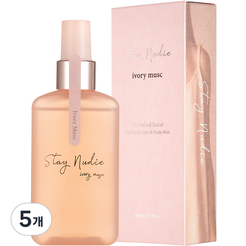 바디홀릭 스테이누디 헤어&바디미스트 아이보리 뮤스크, 100ml, 5개